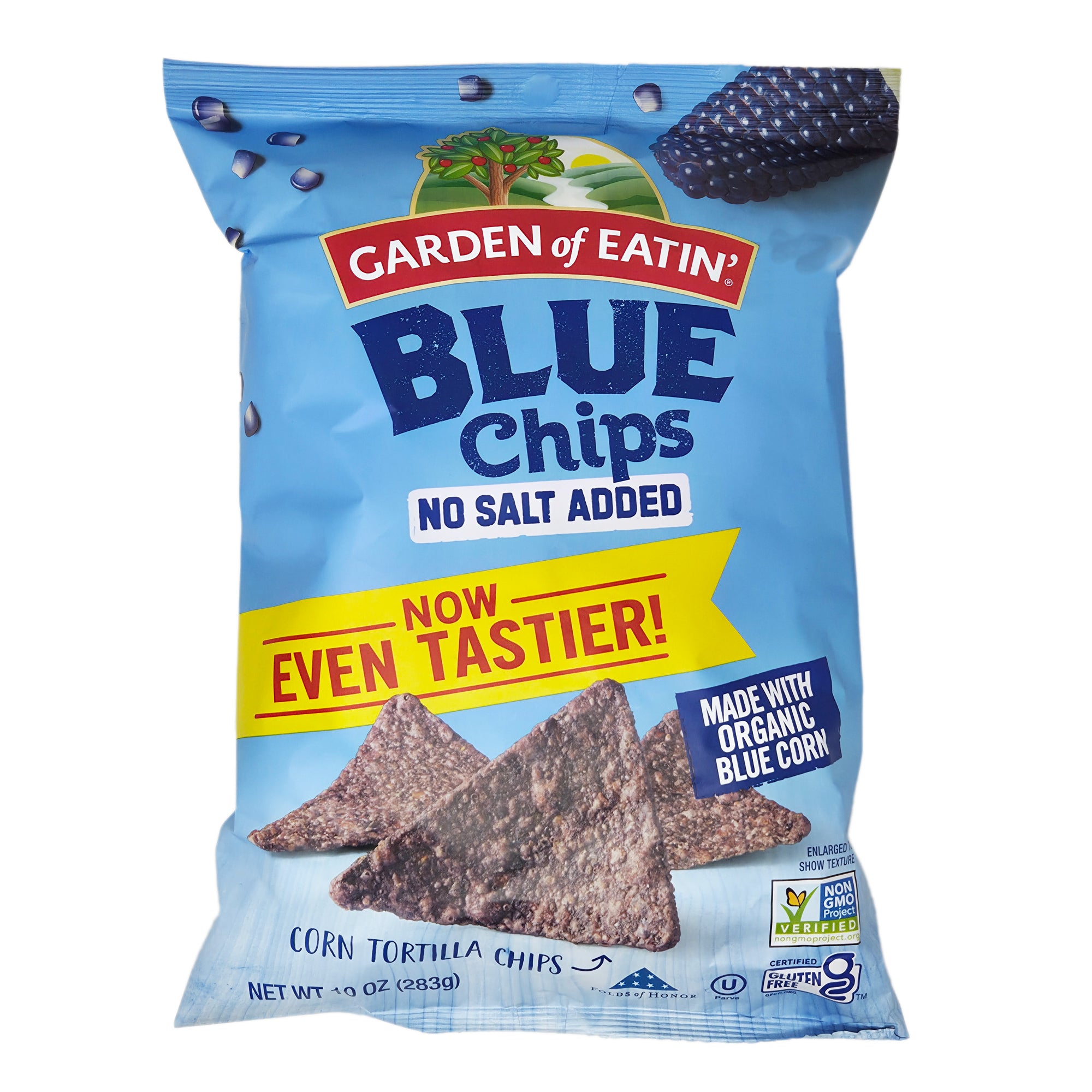 Garden of Eatin' No Salt Added Blue Corn Tortilla Chips- 10oz.